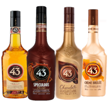 Licor 43 original, crème brûlée, chocolate of speculoos